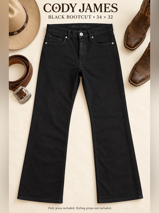 Cody James Other - Cody James Men’s Black Bootcut Stretch Denim Jeans 34x32